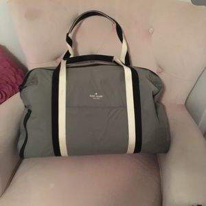 Kate spade olive green travel duffle workout yoga tote bag sample piece nwt